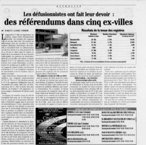 Brossard souligne les 20 ans de la défusion