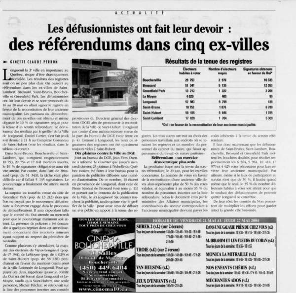 Brossard souligne les 20 ans de la défusion