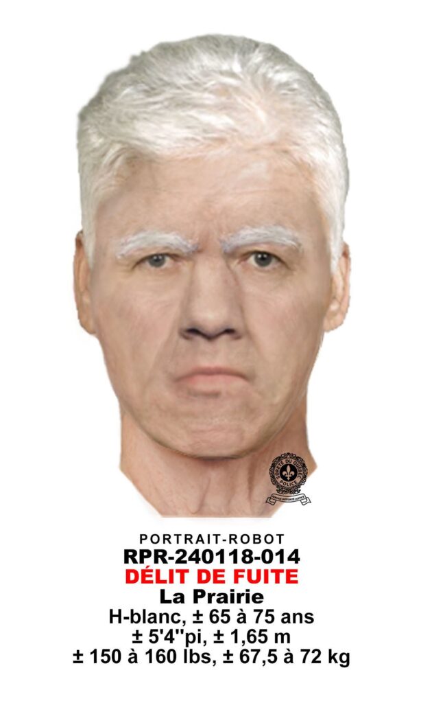 Délit de fuite à La Prairie : la police diffuse un portrait-robot