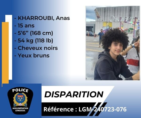 Disparition d’un jeune adolescent