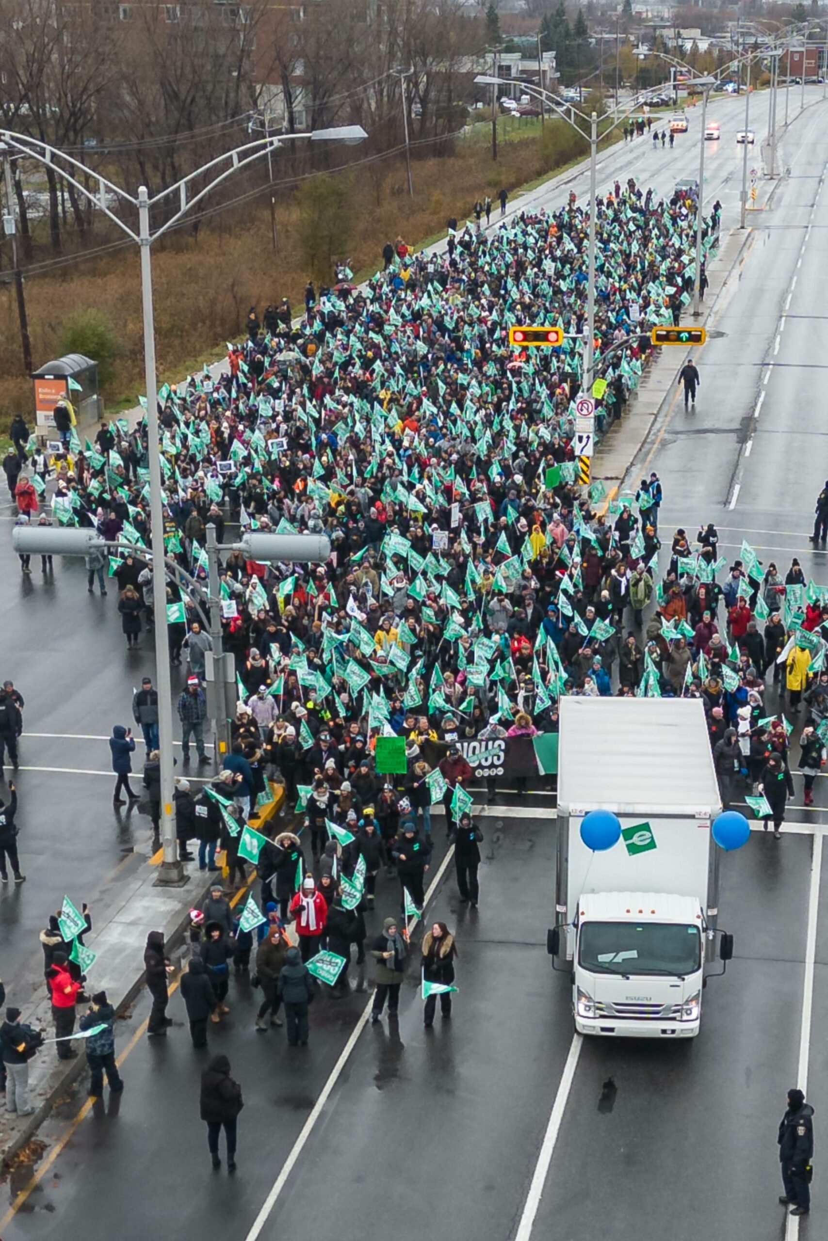 Grève du Front commun : fermeture du boulevard Taschereau jeudi