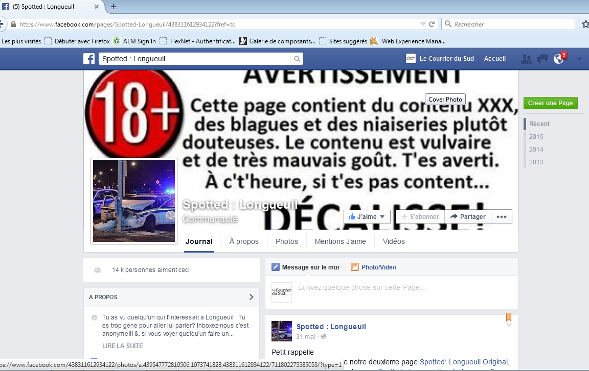 Page Facebook Spotted Longueuil: demandez et vous recevrez !