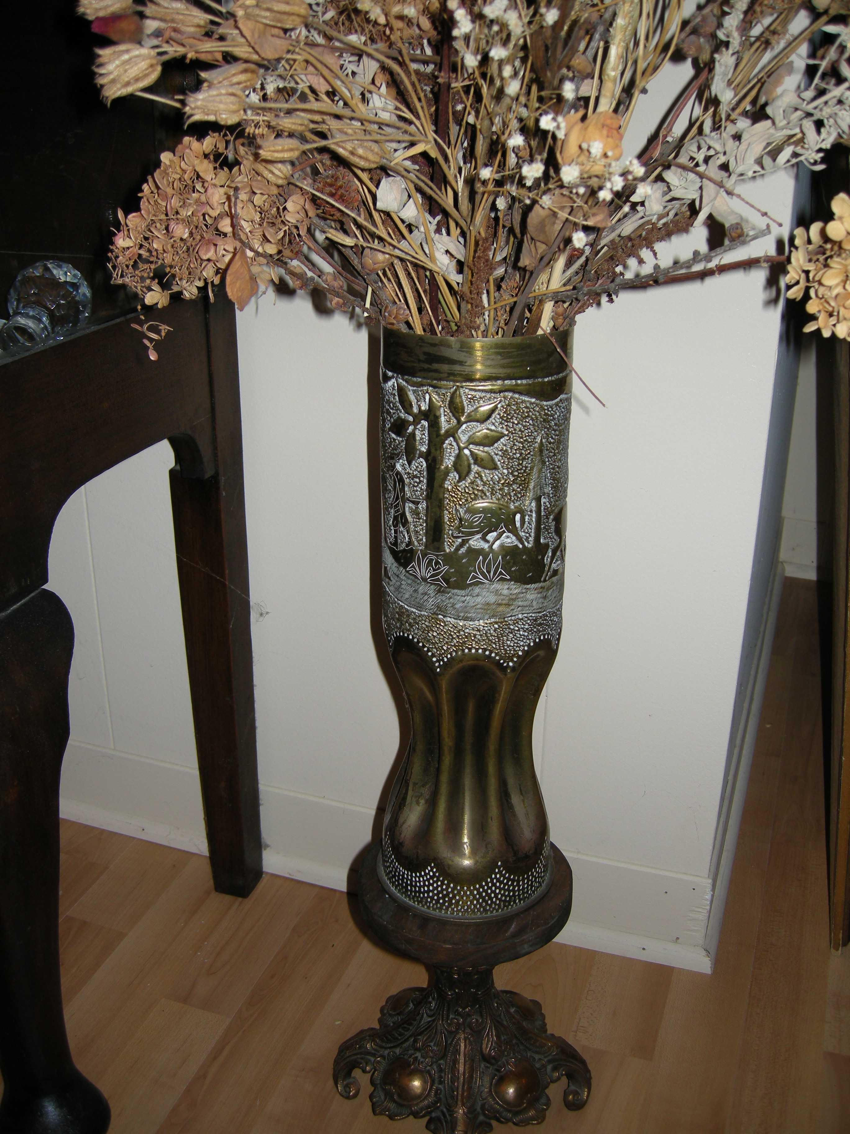 Un obus transformé en œuvre d&rsquo;art