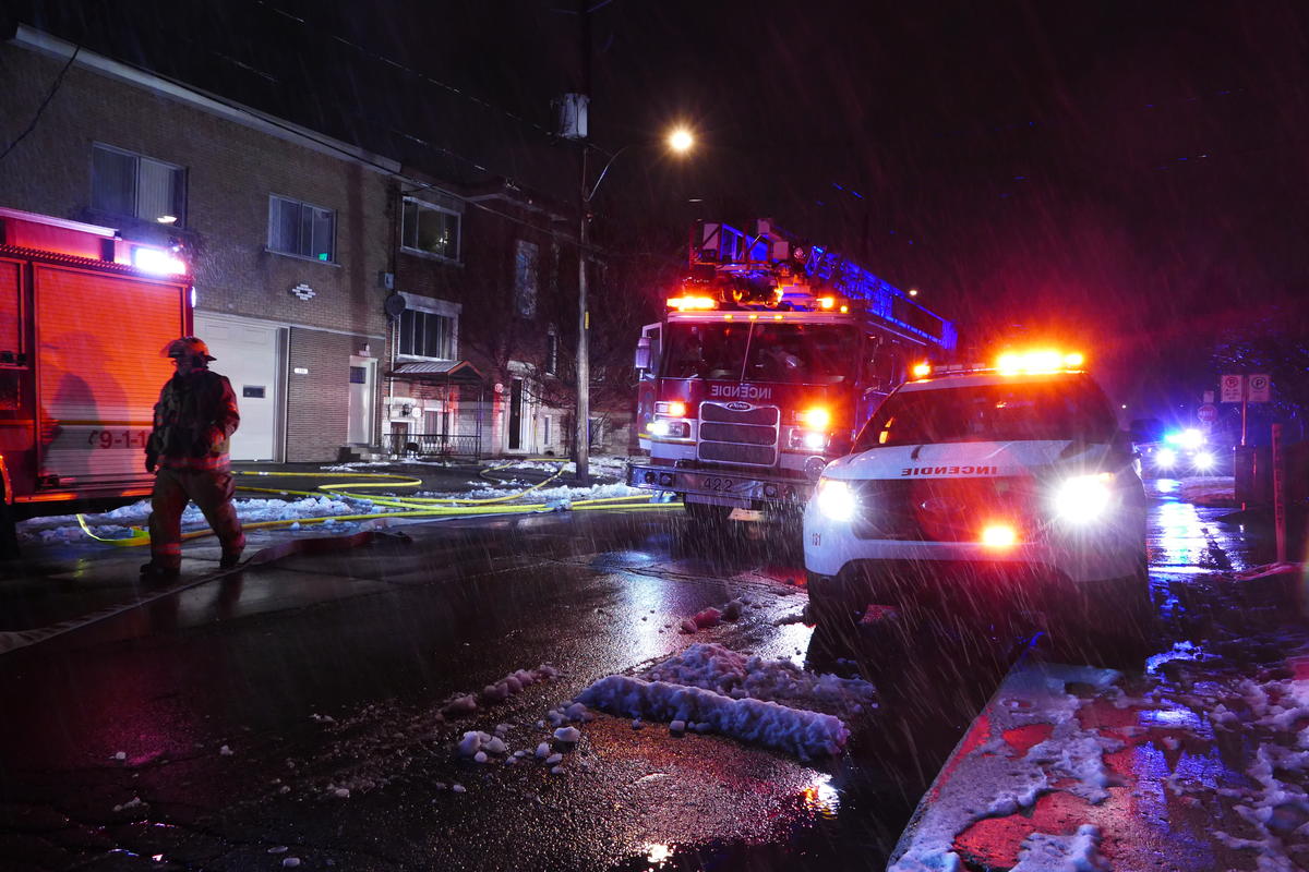Incendie dans un immeuble à logements du secteur Le Moyne
