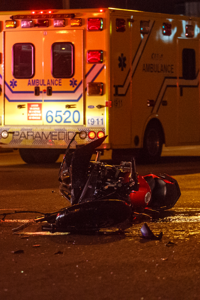 Un motocycliste gravement blessé sur le boul. Taschereau
