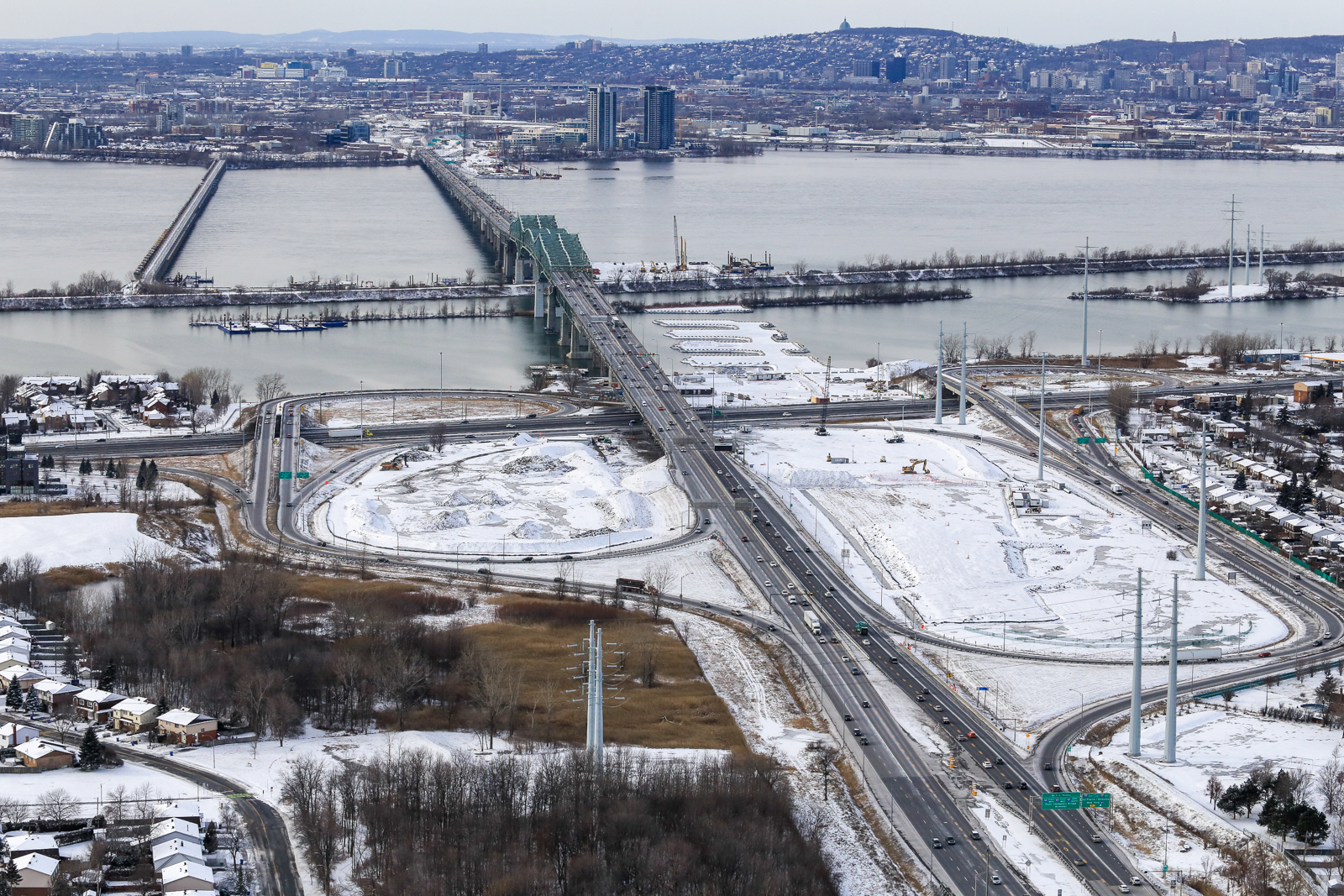 Poursuite des travaux pour l’approche Est du nouveau pont Champlain