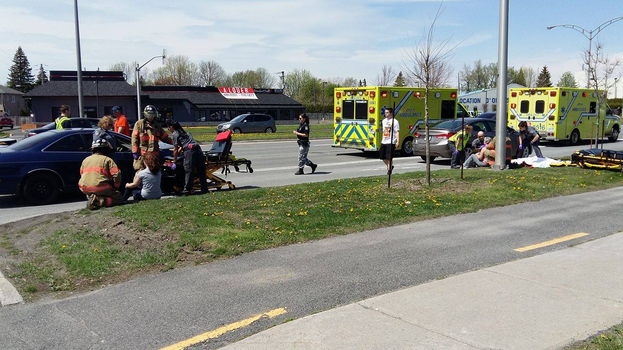Un accident cause la fermeture de deux voies sur Taschereau