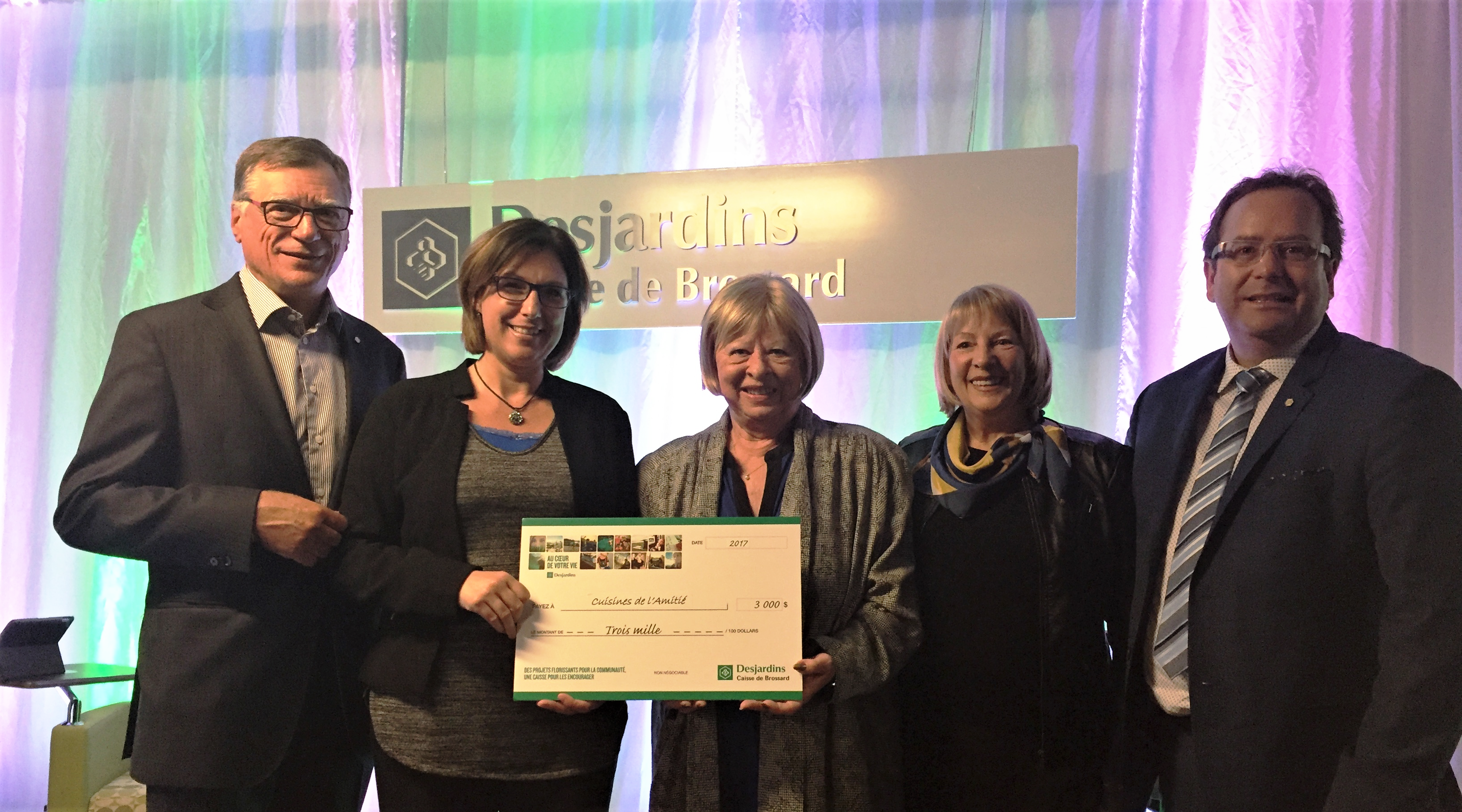 La Caisse Desjardins soutient trois projets contribuant au mieux-être de la communauté