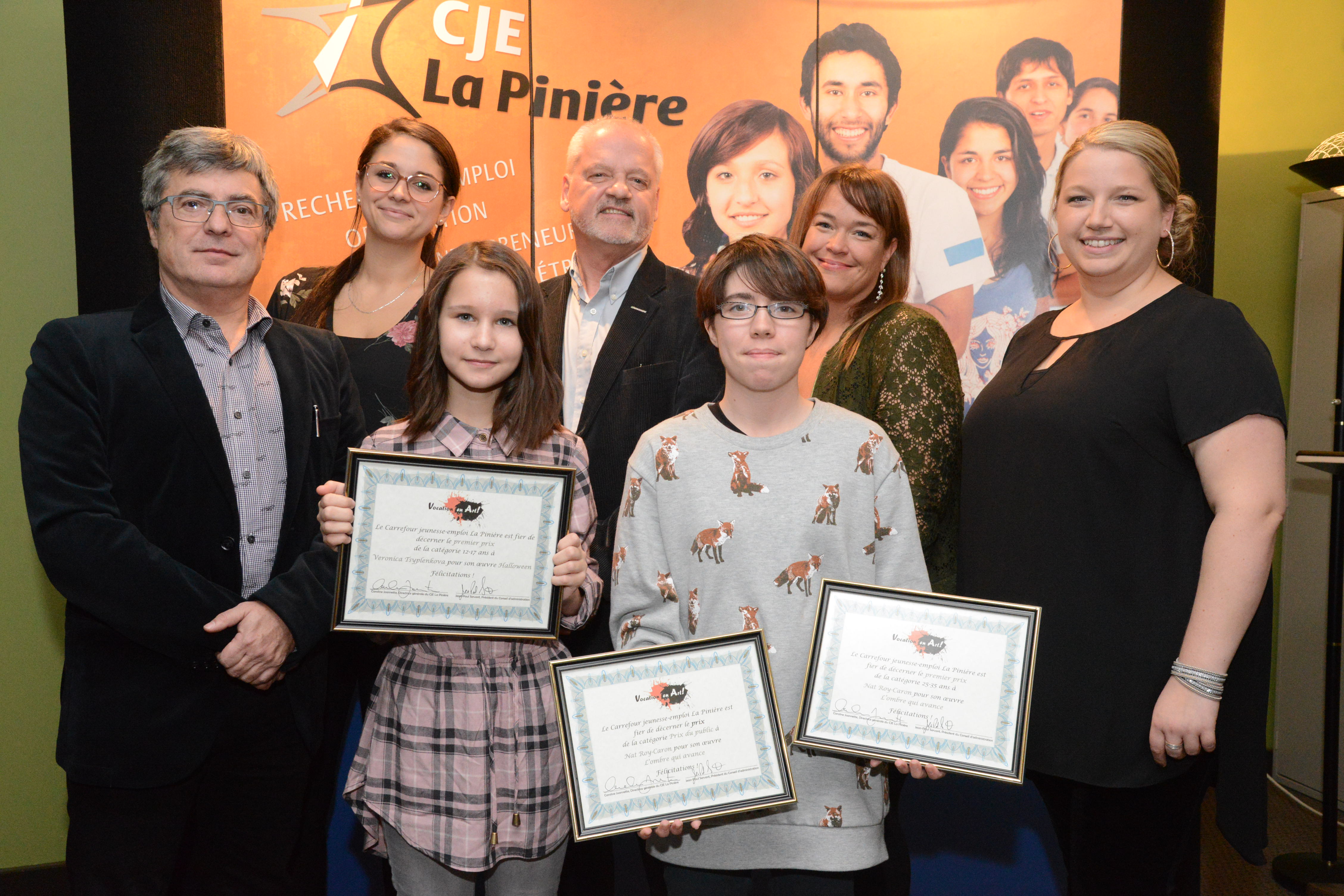 Le Carrefour jeunesse-emploi La Pinière couronne les artistes de Vocation en Art