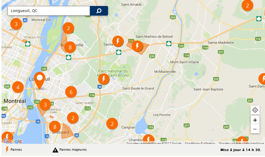 Vents violents: 12 260 abonnées privés d’électricité