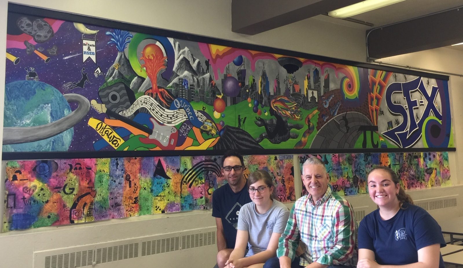 Une fresque pour souligner la retraite de leur directeur d’école