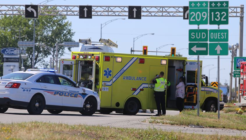 Deux accidents en même temps sur la route 132