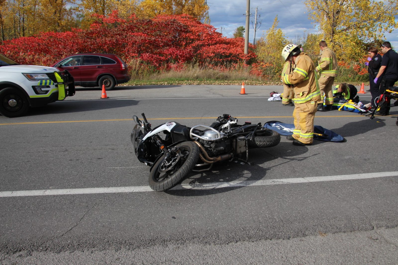 Un motocycliste gravement blessé