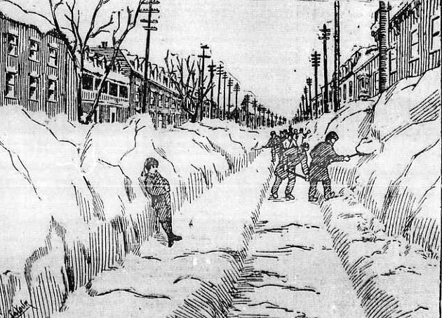 Déneiger les rues à la pelle