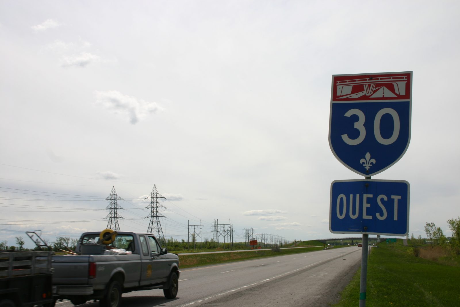 Entrave sur l’autoroute 30 entre Saint-Philippe et La Prairie