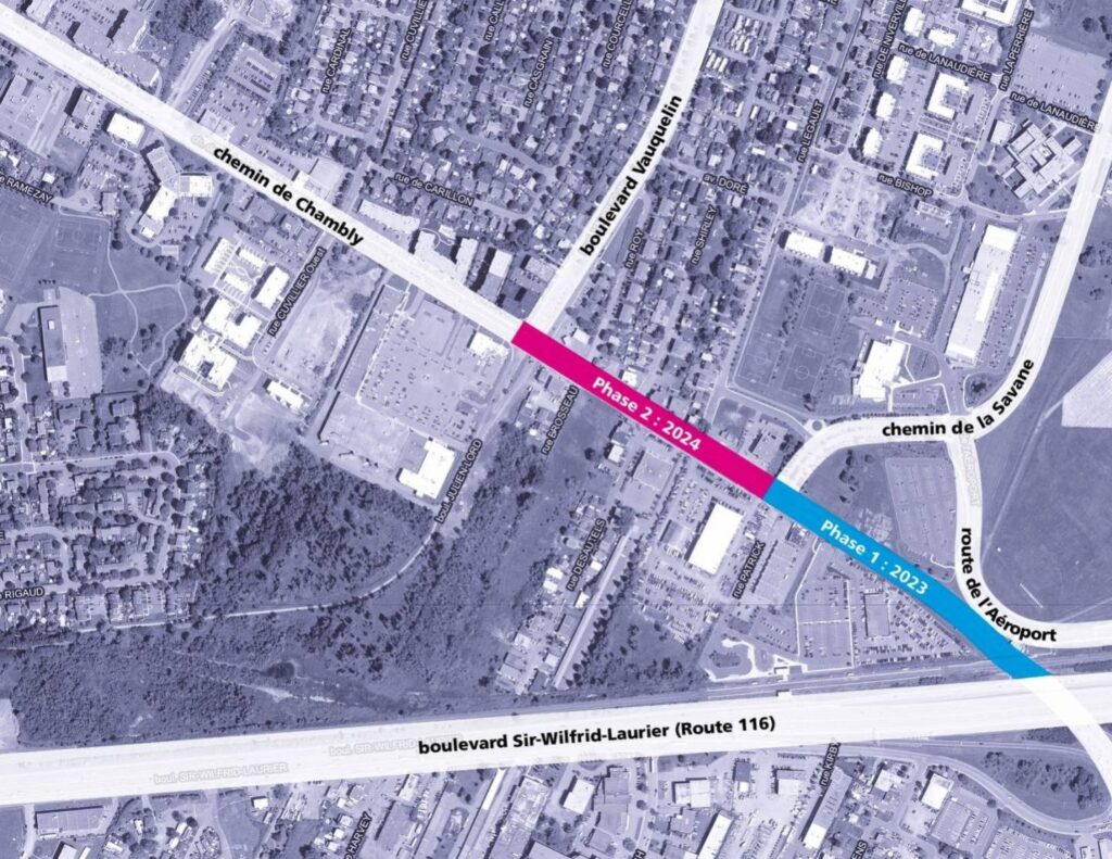 Chemin de Chambly : les travaux se prolongent jusqu’à la fin octobre