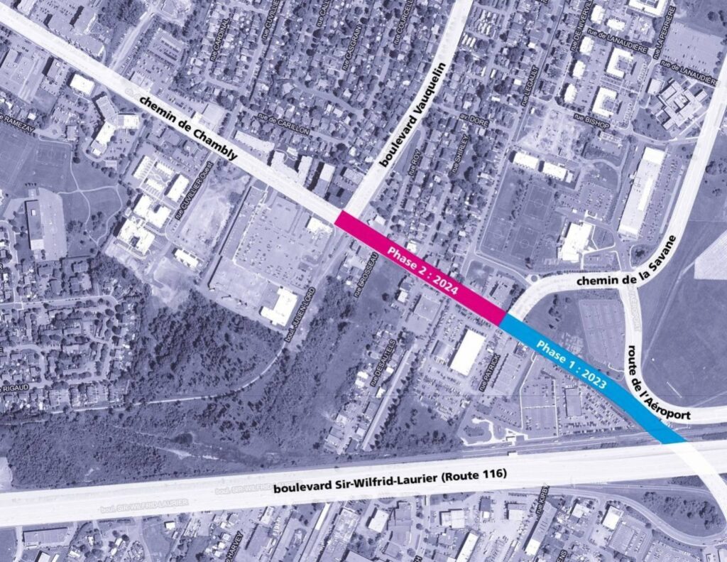 Chemin de Chambly : un imposant chantier terminé