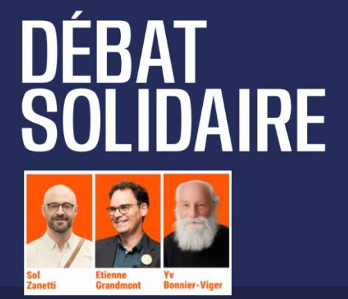 Débat public à Longueuil entre trois candidats de Québec solidaire