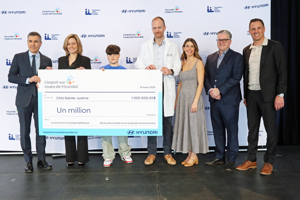 Hyundai Canada voit grand : don de 1 M$ au CHU Sainte-Justine
