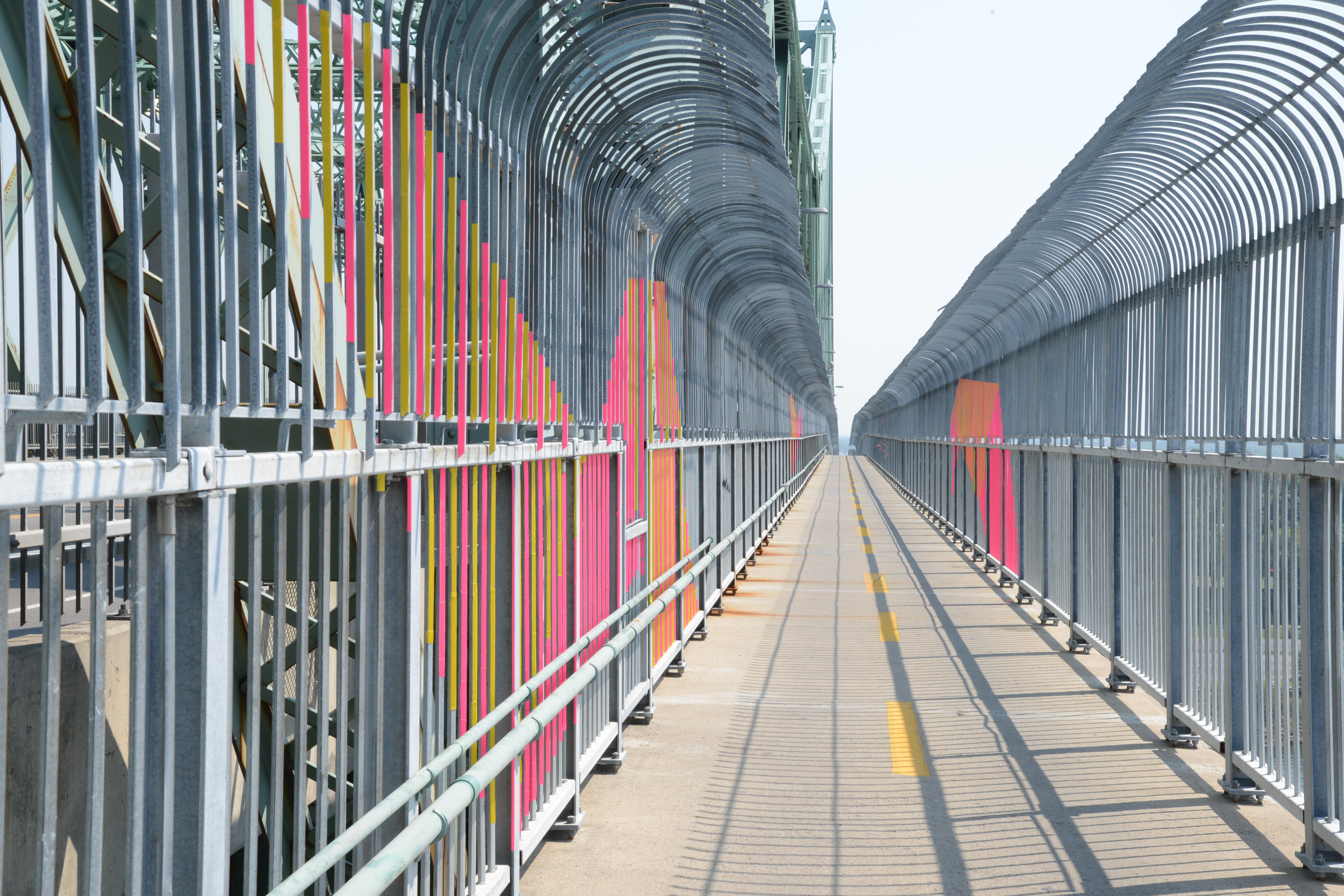 Travaux sur la piste multifonctionnelle du pont Jacques-Cartier