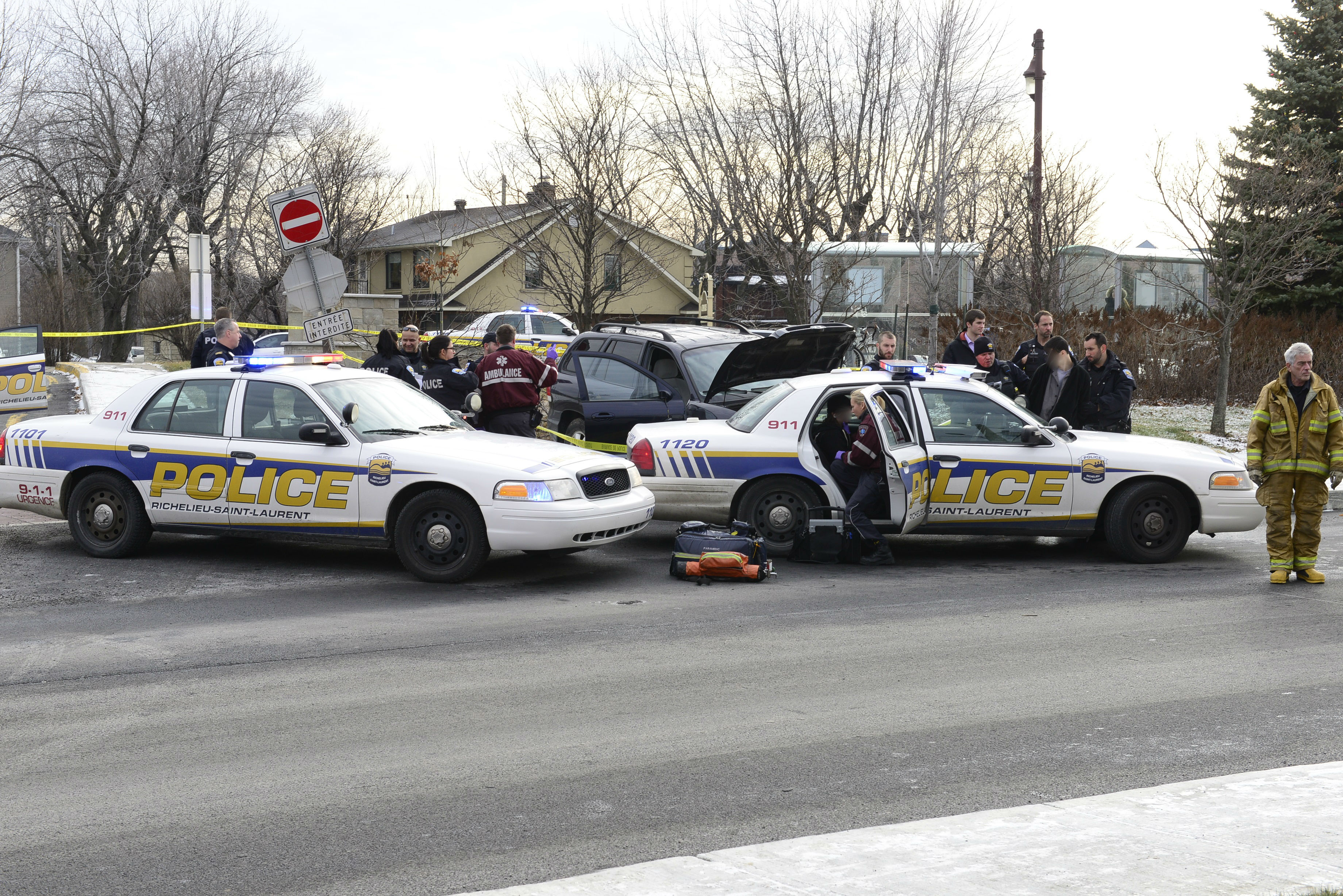 Poursuite policière à Beloeil: une dame ligotée trouvée dans la voiture