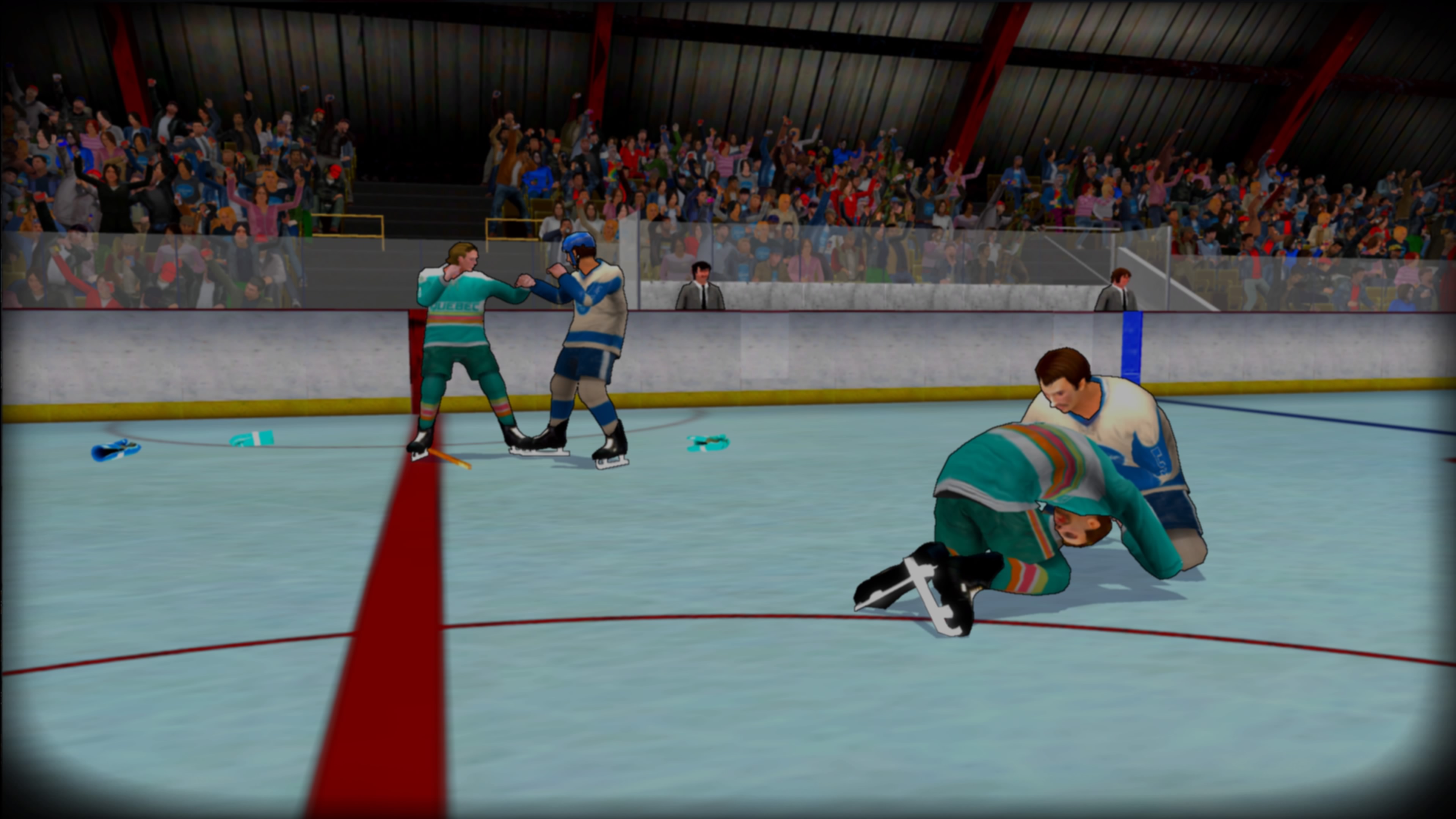 Le jeu vidéo Old Time Hockey : du gros hockey sale