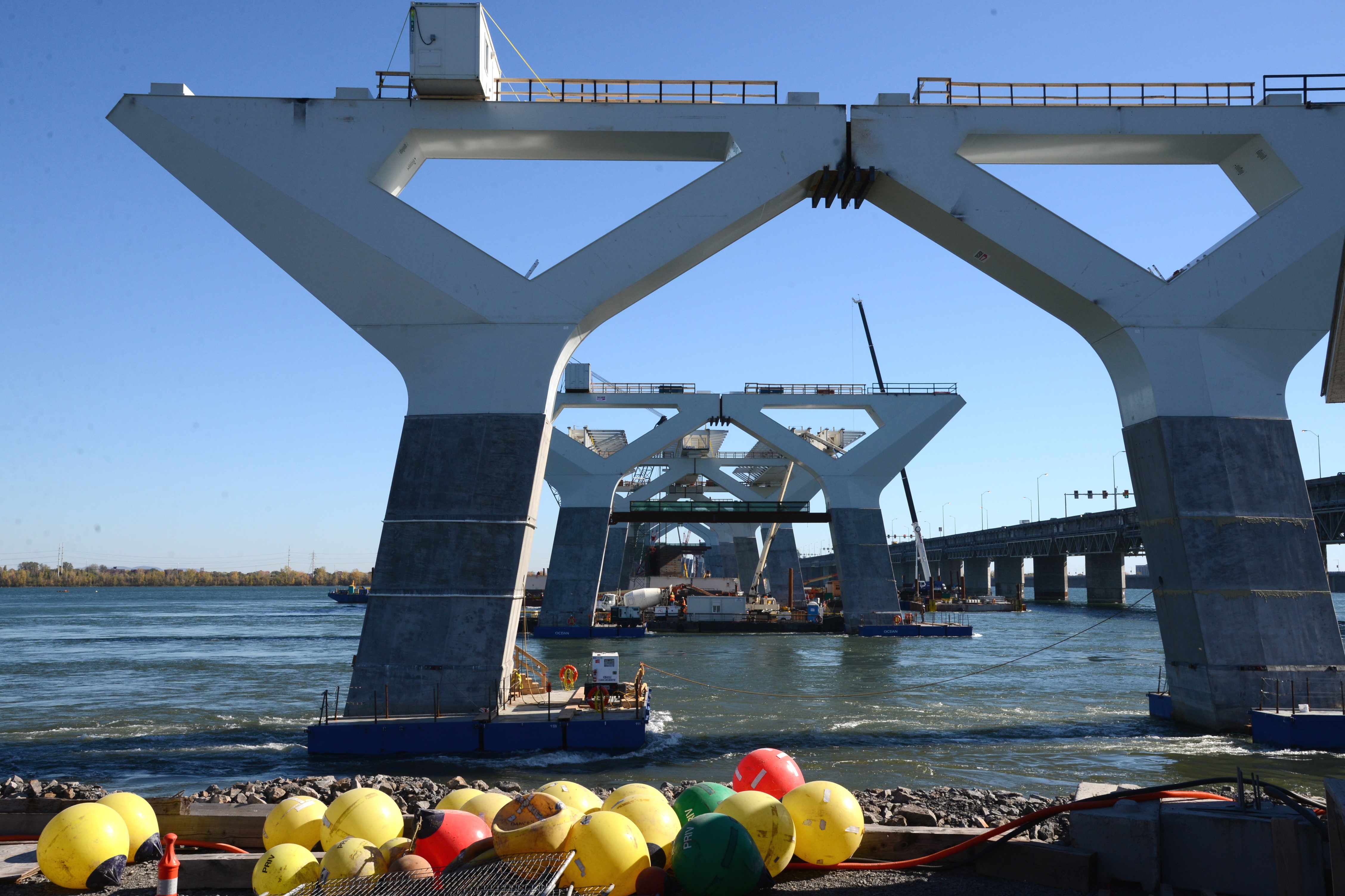 Chantier: le nouveau pont Champlain prend forme