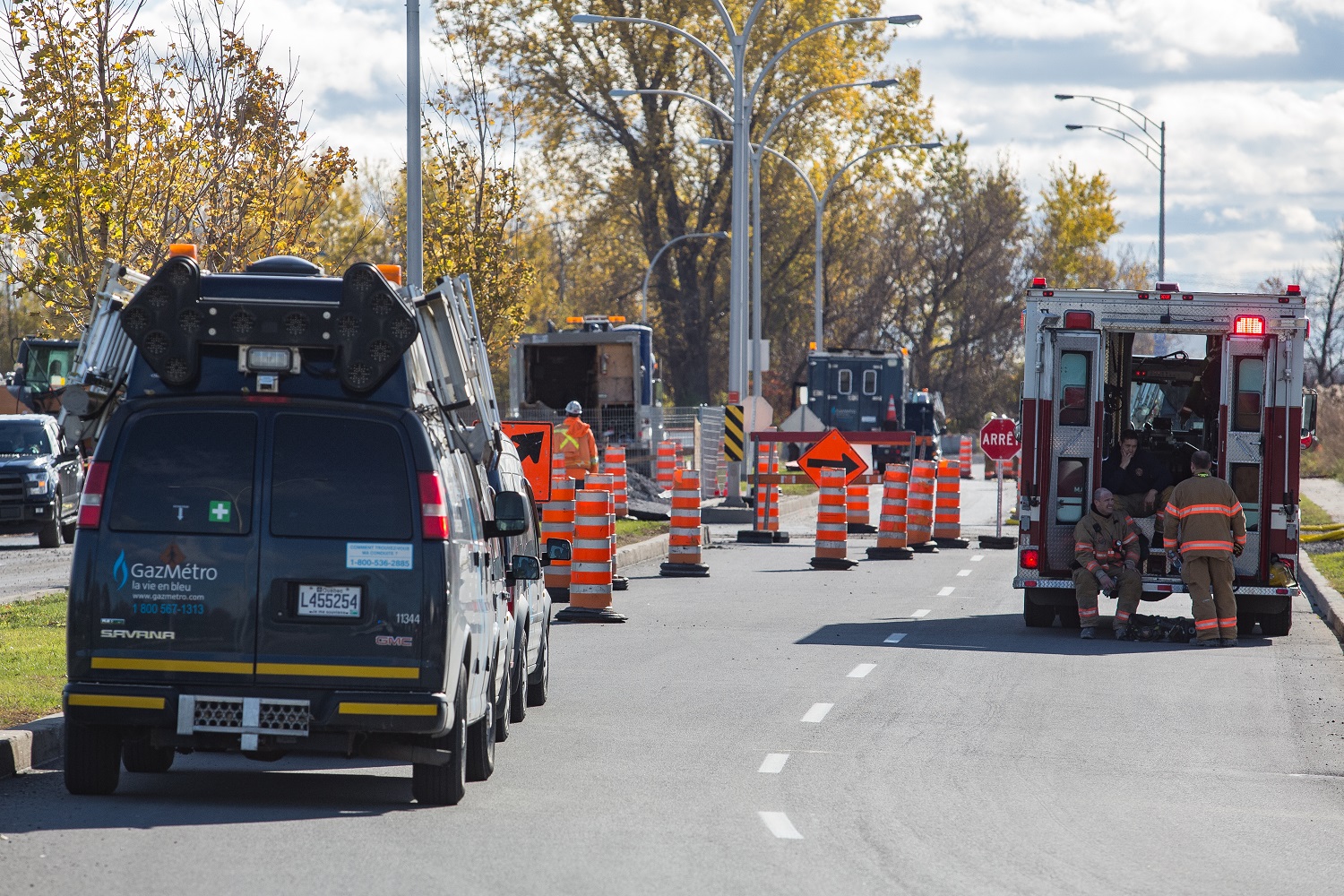 Importante fuite de gaz sur le boul. Lapinière