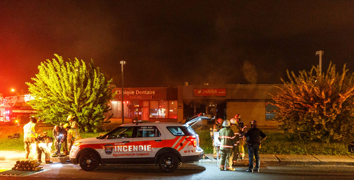 Incendie dans un restaurant de Brossard