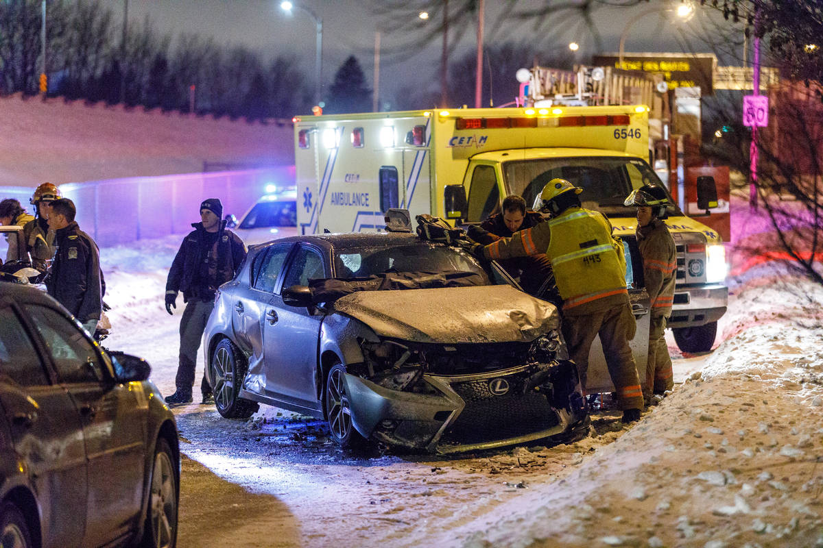Accident: elle roule en sens inverse sur le boul. Lapinière