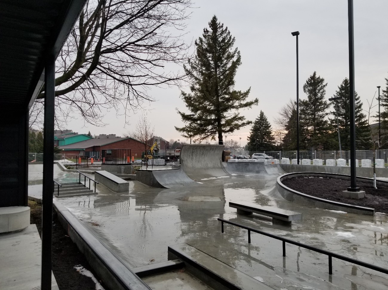 Les travaux au planchodrome de Brossard suspendus pour l’hiver