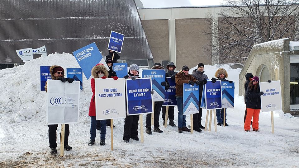 Université de Sherbrooke à Longueuil: les chargés de cours ont déclenché une grève