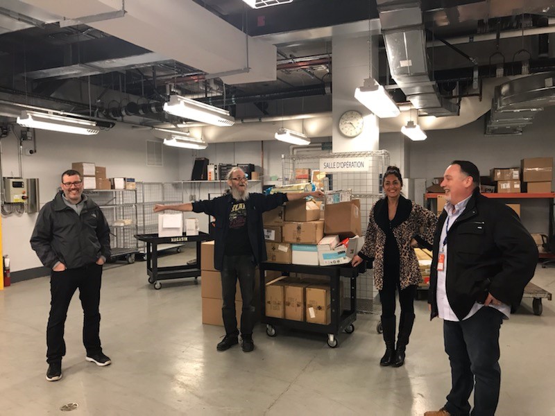 La Commission scolaire Marie-Victorin fait don de masques au CISSS Montérégie-Centre