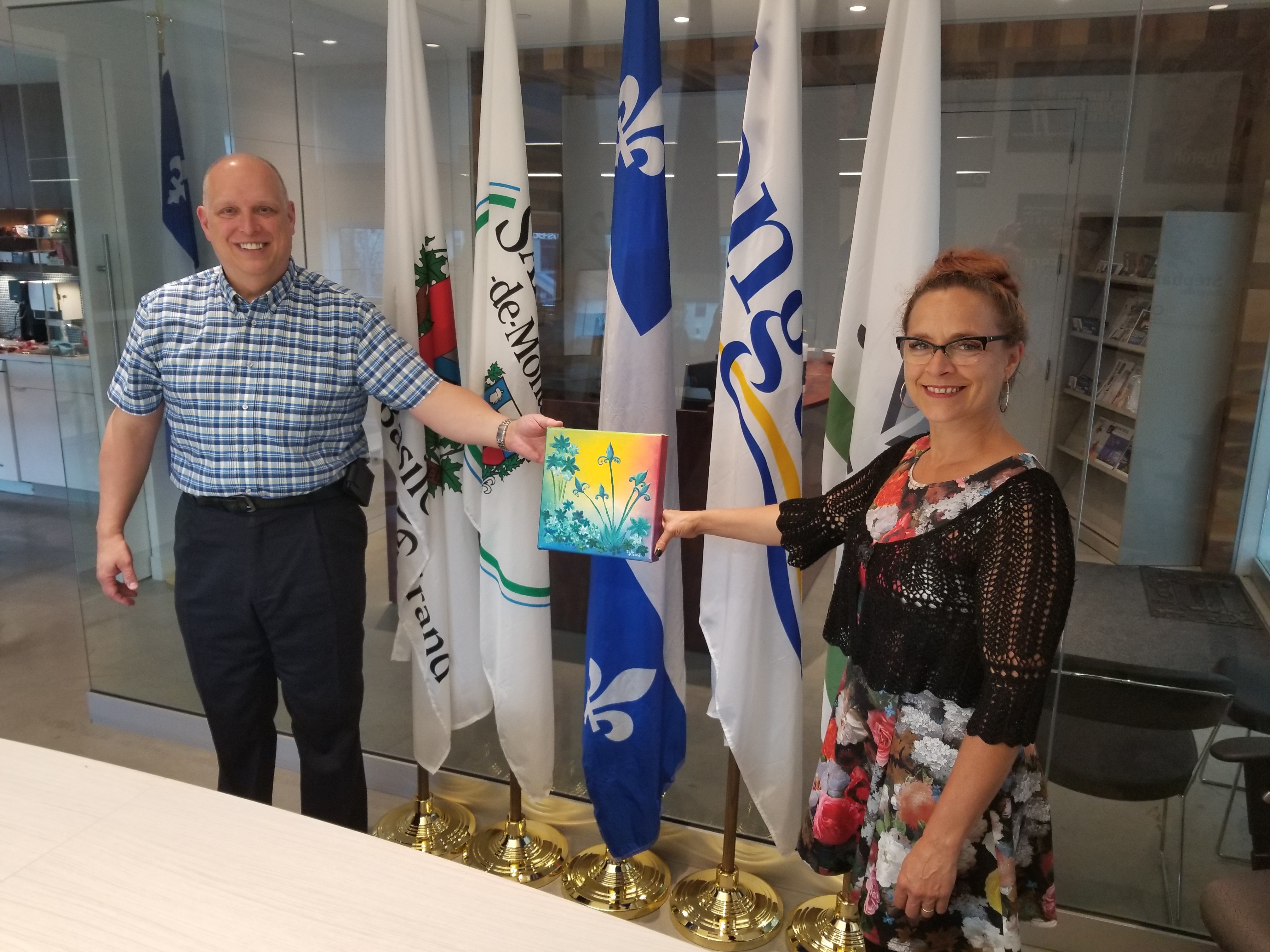 Stéphane Bergeron choisit l&rsquo;œuvre de Jade Picard pour une carte de souhaits