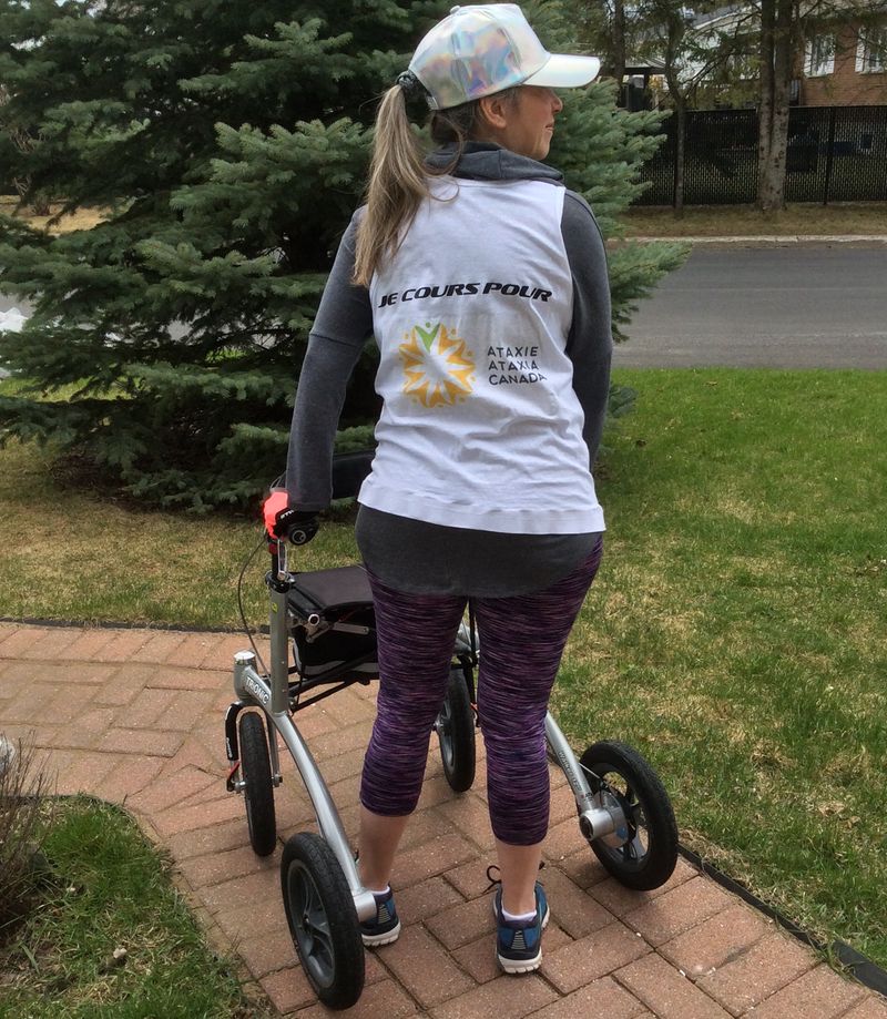 Un parcours de 5 km en déambulateur pour Ataxie Canada