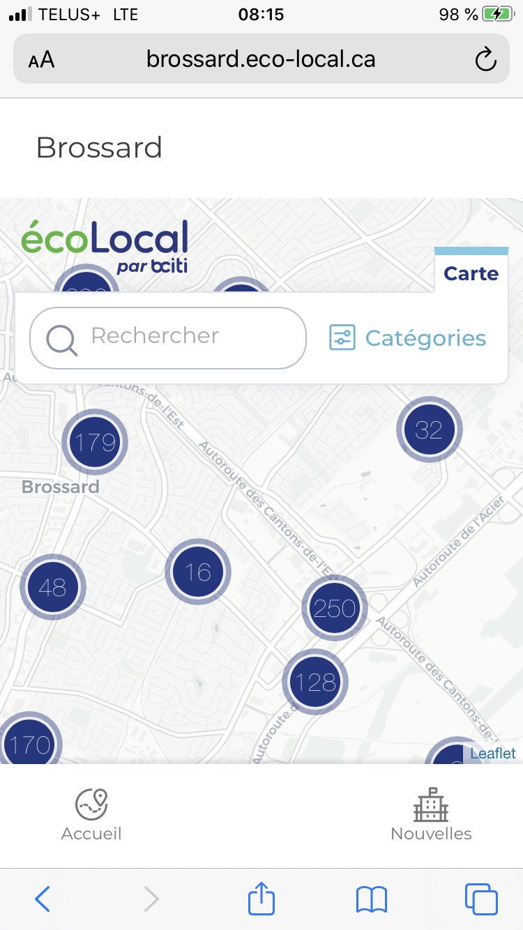 Une nouvelle carte interactive pour découvrir les commerces de Brossard