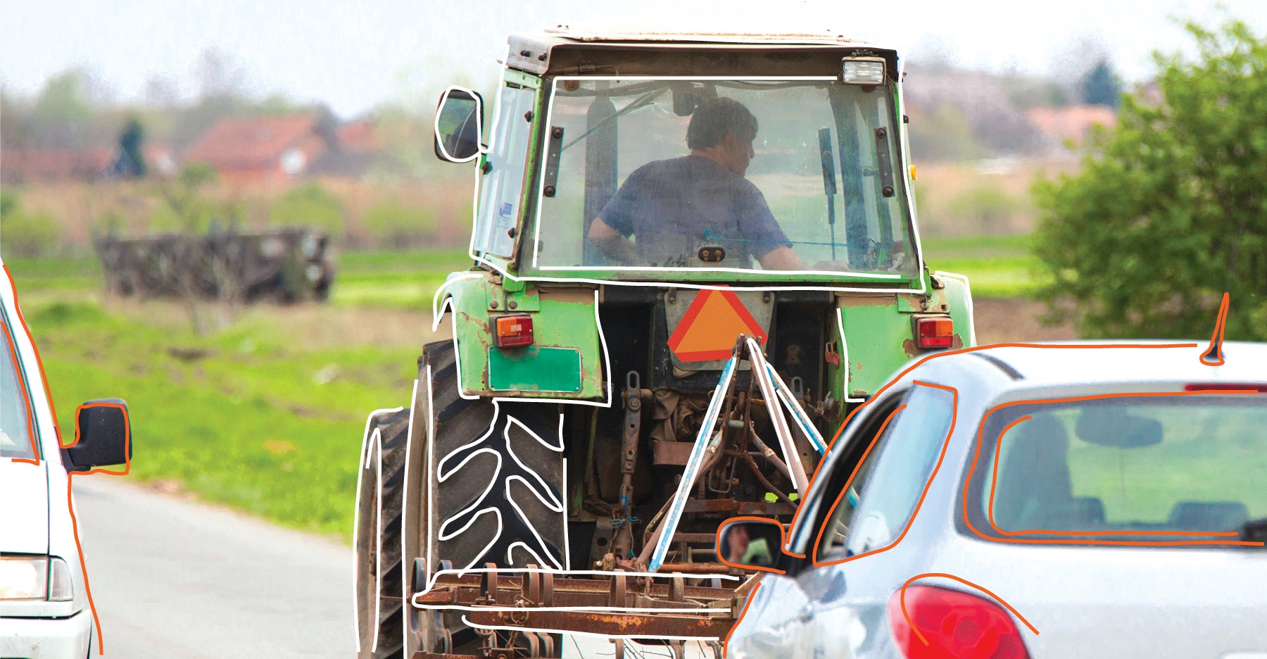 Une campagne sur le partage de la route en milieu agricole