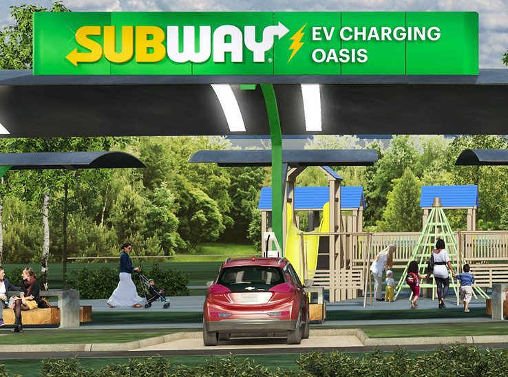 Les restaurants Subway veulent qui vous mangiez frais pendant que vous rechargez votre véhicule