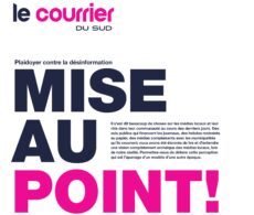 Journal Le Courrier du Sud – 22 octobre 2025