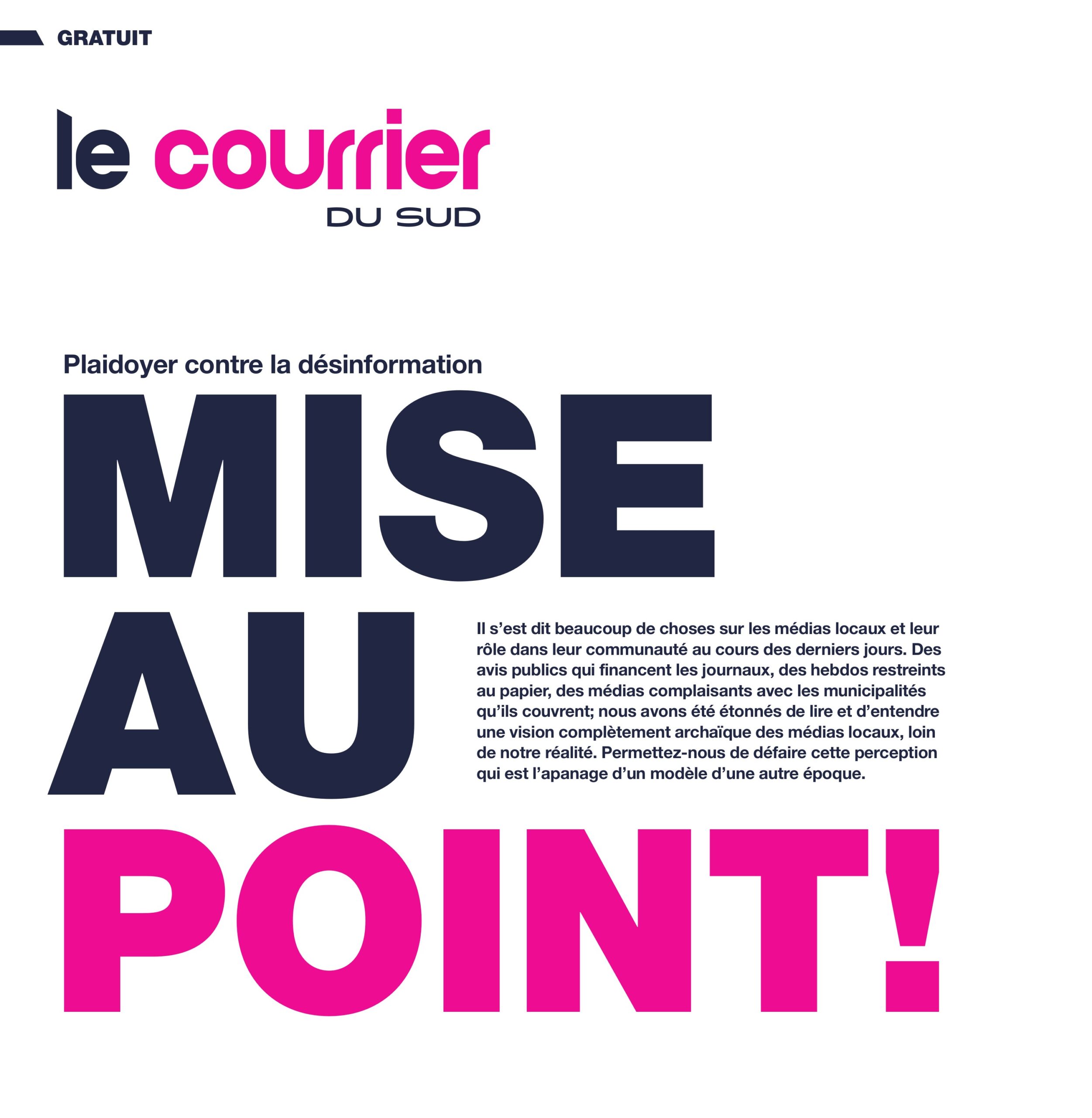 Journal Le Courrier du Sud – 22 octobre 2025