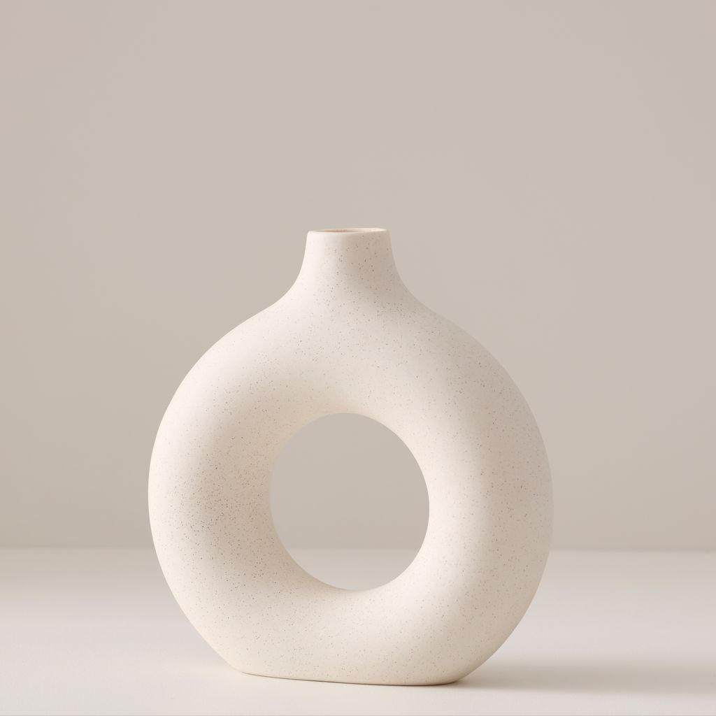 vase beigne en céramique