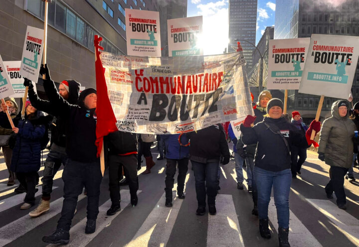 Le communautaire à boutte : une grève à grande échelle