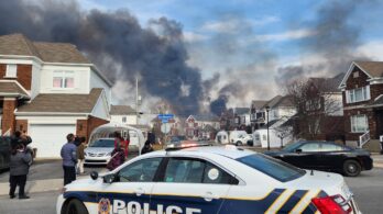 Incendie à Saint-Hubert : un secteur et des commerces évacués
