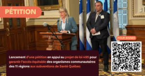 Projet de loi 495 : une pétition pour protéger les organismes communautaires