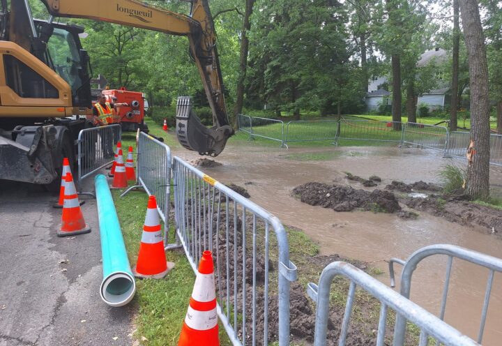 Longueuil : important bris d’aqueduc sur Jean-Paul Vincent