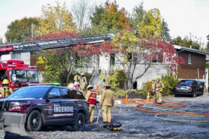 Incendie sur la rue De Lyon à Longueuil