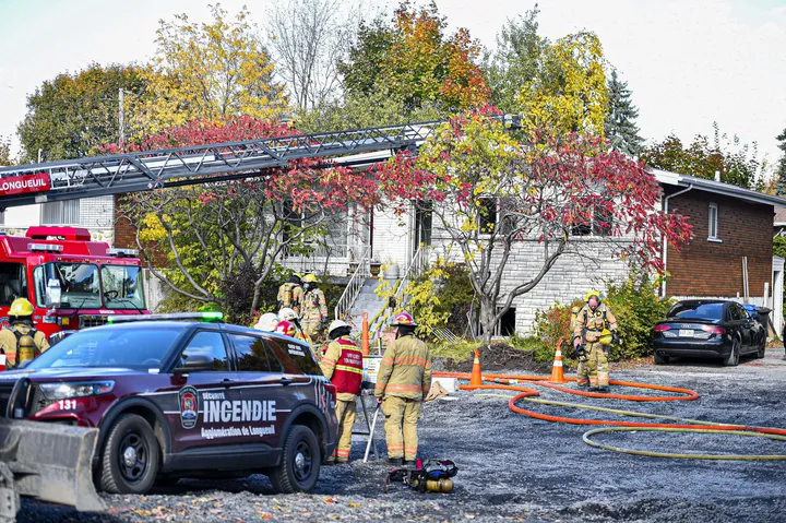 Incendie sur la rue De Lyon à Longueuil